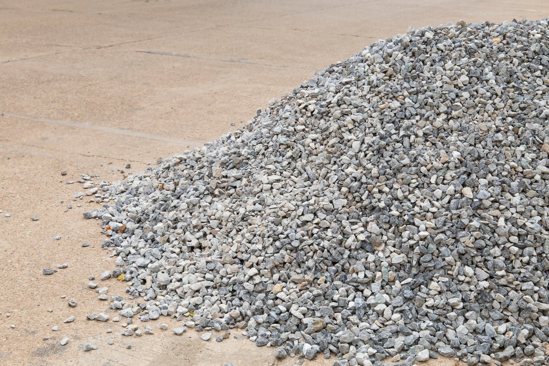 Crushed stone construction materials.